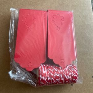 100pcs Brown Paper Home Decor Festival Candy Bag Christmas Gift Tag With String